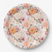 Een Herfst Floral Series Design 2 Papieren Bordje (Voorkant)