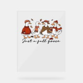 Een Herfst Goose Classic T-shirt Acryl Bord (Voorkant)