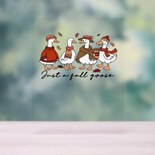 Een Herfst Goose Classic T-shirt Acryl Bord (Neutraal)