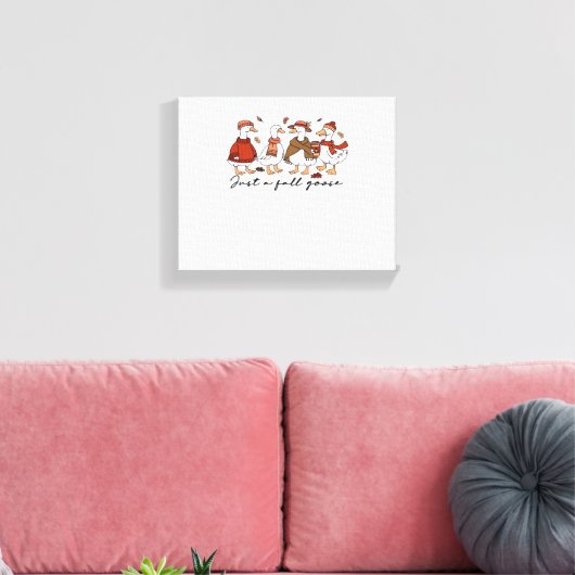 Een Herfst Goose Classic T-shirt Canvas Afdruk (Insitu (Woonkamer))