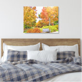 Een Herfst Pallet Wrapped Canvas afdrukken (Insitu (Slaapkamer))