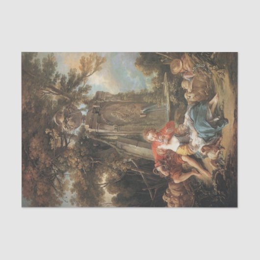 Een herfst pastoraal van Francois Boucher Tissuepapier (Voorkant)