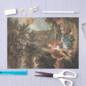 Een herfst pastoraal van Francois Boucher Tissuepapier (Craft)
