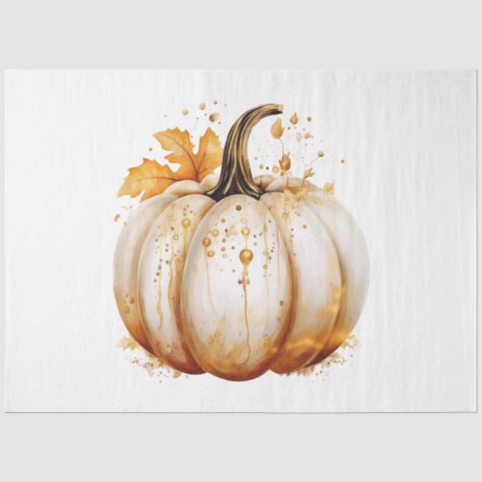 Een herfst pompoen ontwerpcollectie 14 tissuepapier (Voorkant)
