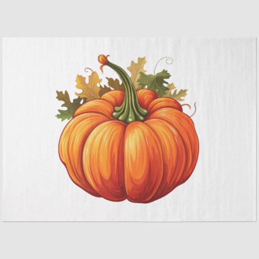 Een herfst pompoen ontwerpcollectie 18 tissuepapier (Voorkant)