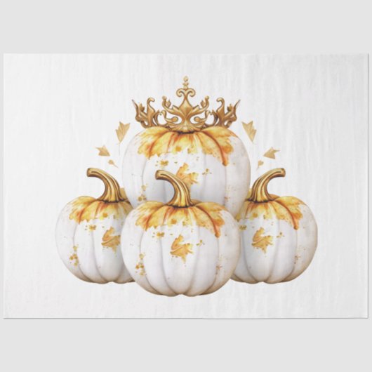 Een herfst pompoen ontwerpcollectie 3 tissuepapier (Voorkant)