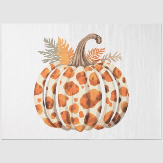 Een herfst pompoen ontwerpcollectie 4 tissuepapier (Voorkant)