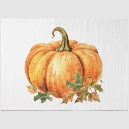 Een herfst pompoen ontwerpcollectie 7 tissuepapier (Voorkant)