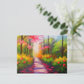 Een  Herfst wandelroute Briefkaart (Staand voorkant)