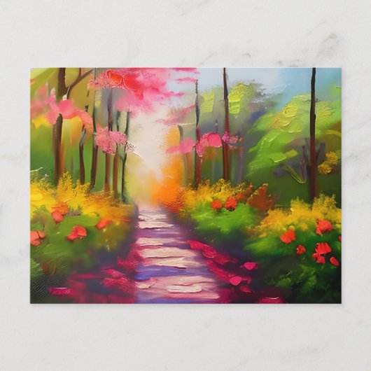 Een  Herfst wandelroute Briefkaart (Voorkant)