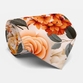 Een herfstbloemenserie ontwerp 10 stropdas (Opgerold)