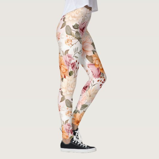 Een herfstbloemenserie ontwerp 2 leggings (Rechts)