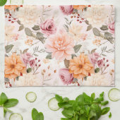 Een herfstbloemenserie ontwerp 2 theedoek (Gevouwen)