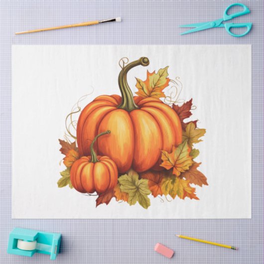 Een herfstpompoen ontwerp Collectie 10 Tissuepapier (Craft)