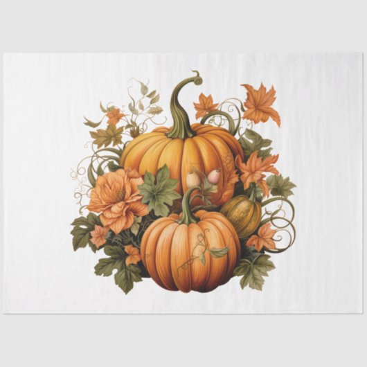 Een herfstpompoen ontwerp Collectie 11 Tissuepapier (Voorkant)