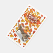 Een herfstthanksgiving servet (Hoek)
