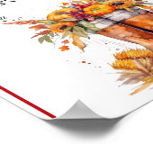 Een herfstthema Please verwijder schoenen bord Poster (Hoek)