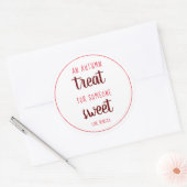 Een herfsttraktatie voor iemand zoete Thanksgiving Ronde Sticker (Envelop)