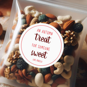 Een herfsttraktatie voor iemand zoete Thanksgiving Ronde Sticker