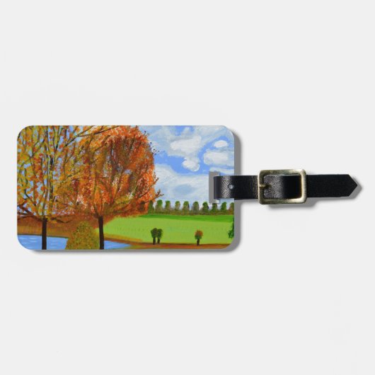Een herfstwandeling bagagelabel (Voorkant horizontaal)