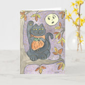 Een herfstwens met vers erin kaart (Gele Bloem)