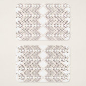 Een herhalend geometrisch patroon met diamantvorme visitekaartje (Voorkant /achterkant)