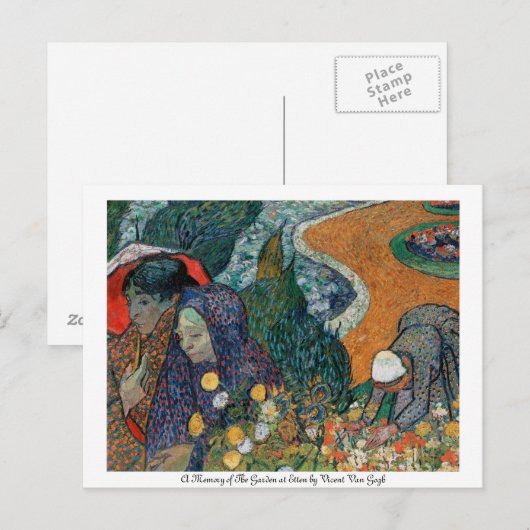 Een herinnering aan de tuin in het Etten briefkaar Briefkaart (Voorkant / Achterkant)