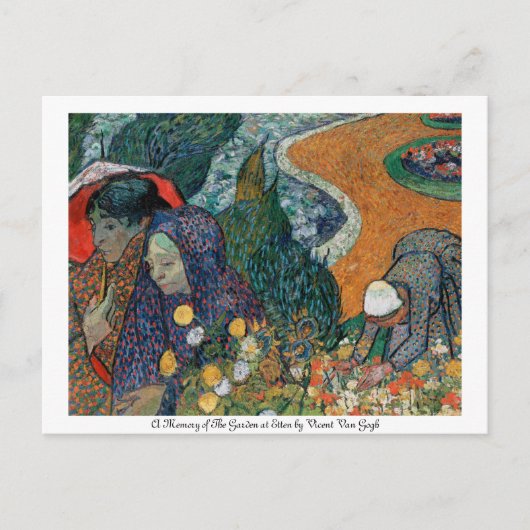 Een herinnering aan de tuin in het Etten briefkaar Briefkaart (Voorkant)