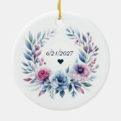 "Een herinnering aan liefde in volle bloei" Orname Keramisch Ornament (Achterkant)