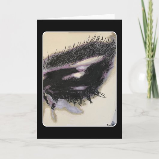 'Een herinnering in het donker' schilderij op een Bedankkaart (Voorkant)