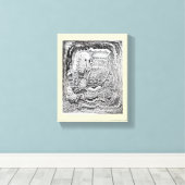 Een herinnering van het oude brein canvas afdruk (Insitu (Houten vloer))