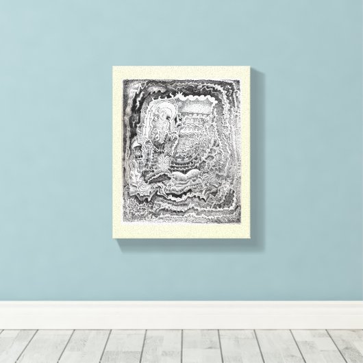 Een herinnering van het oude brein canvas afdruk (Insitu (Houten vloer))