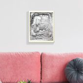 Een herinnering van het oude brein canvas afdruk (Insitu (Woonkamer))