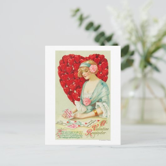 Een herinnering van Valentijn Feestdagenkaart (Staand voorkant)