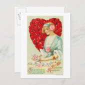 Een herinnering van Valentijn Feestdagenkaart (Voorkant / Achterkant)