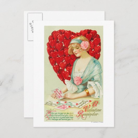 Een herinnering van Valentijn Feestdagenkaart (Voorkant / Achterkant)