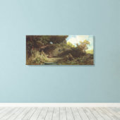 Een Hermit in de bergen Canvas Afdruk (Insitu (Houten vloer))