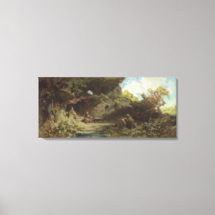 Een Hermit in de bergen Canvas Afdruk