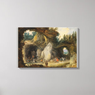 Een Hermit voor een Grotto door Jan Brueghel de El Canvas Afdruk