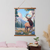 Een hert te midden van de natuur hangend wandkleed (Slaapkamer)