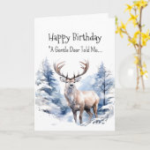 Een hertenpersoonlijkheid verjaardagsfeest dier kaart (Gele Bloem)