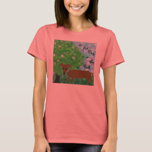 een Hete Hond in het Park T-shirt