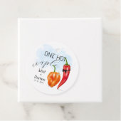 Eén Hete Koppel Hete Peper Huwelijk Bedankjes Labels (In situ)