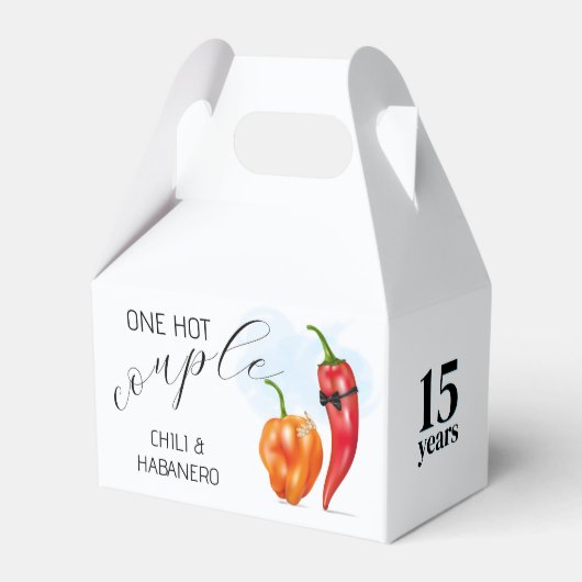 Eén Hete Stel Bruiloft Bedankdoosjes (Voorkant Zijde)