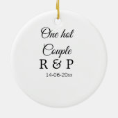 Één hete voeg de datum van de de brievenbrief van keramisch ornament (Achterkant)