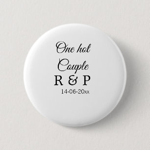 Één hete voeg de datum van de de brievenbrief van  ronde button 5,7 cm