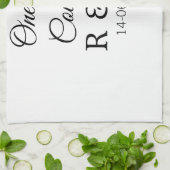 Één hete voeg de datum van de de brievenbrief van theedoek (Gevouwen)