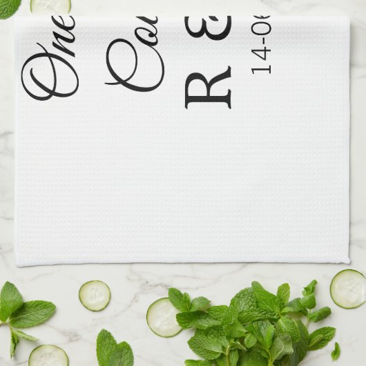 Één hete voeg de datum van de de brievenbrief van theedoek (Gevouwen)