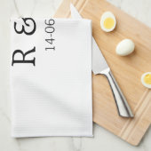 Één hete voeg de datum van de de brievenbrief van theedoek (Quarter Fold)