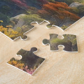 Een heteluchtballon gemaakt van transparante korst legpuzzel (Zijkant)